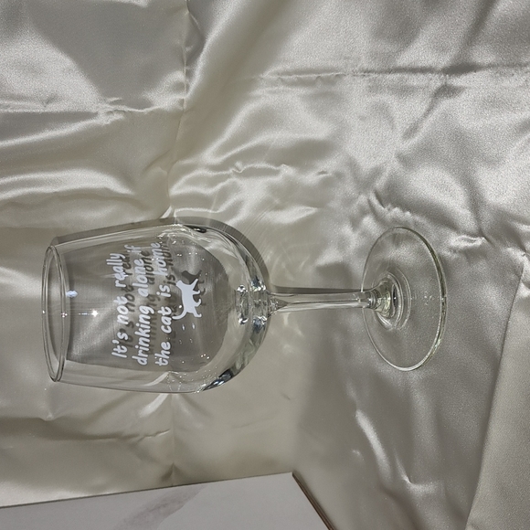 Cat lovers wine glass - Picture 3 of 5